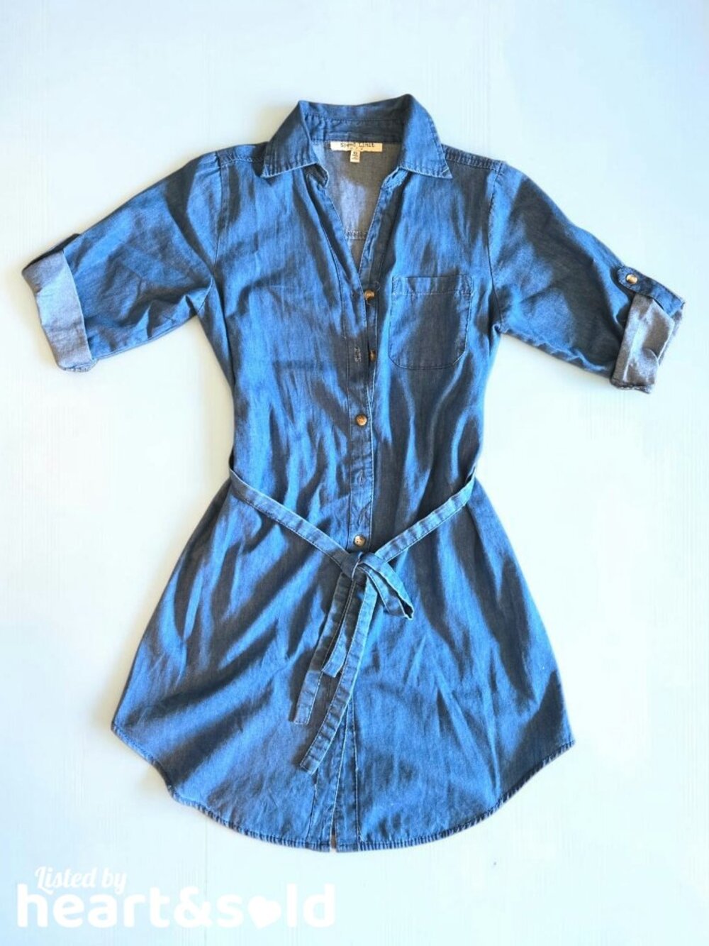 Girls Light Blue Denim Dress